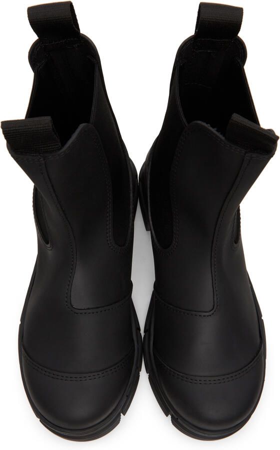 GANNI Black Recycled Rubber City Boots - Picture 3