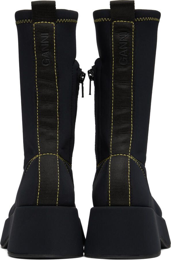 GANNI Black Retro Flatform Sock Boots - Picture 5