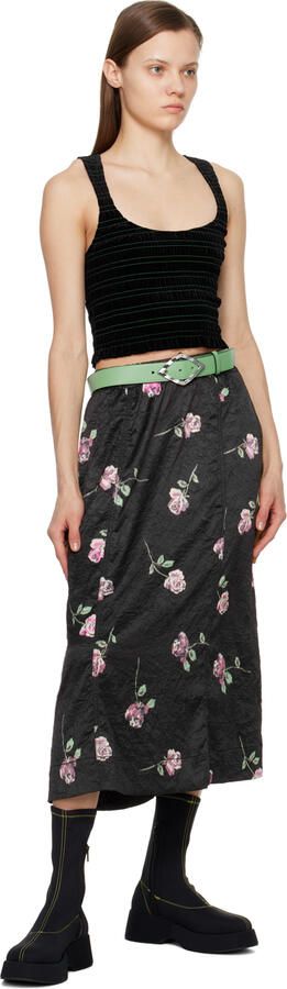 GANNI Black Retro Flatform Sock Boots - Picture 4