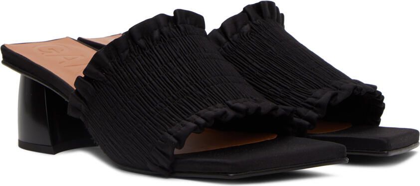 GANNI Black Smock Mules - Picture 2