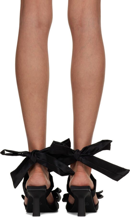 GANNI Black Soft Bow Heeled Sandals