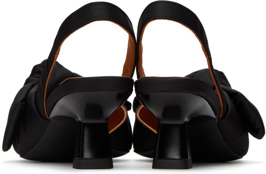 GANNI Black Soft Bow Heels
