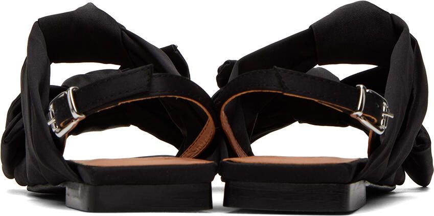 GANNI Black Soft Bow Sandals