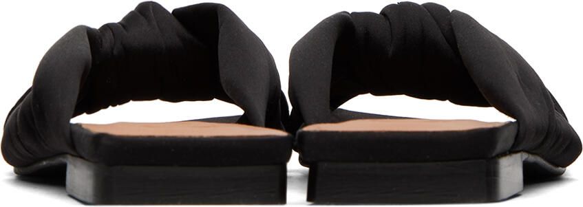 GANNI Black Soft Knot Mules