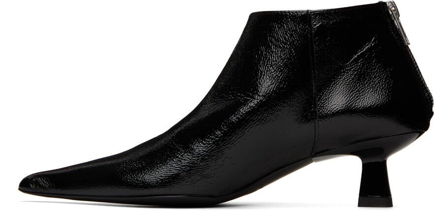 GANNI Black Soft Pointy Crop Boots - Picture 3