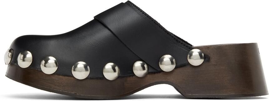 GANNI Black Studded Clogs - Picture 3