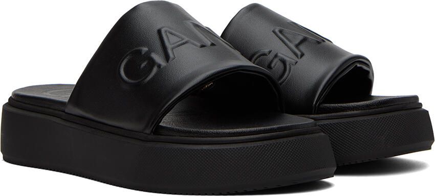 GANNI Black Sporty Mix Sandals - Picture 3