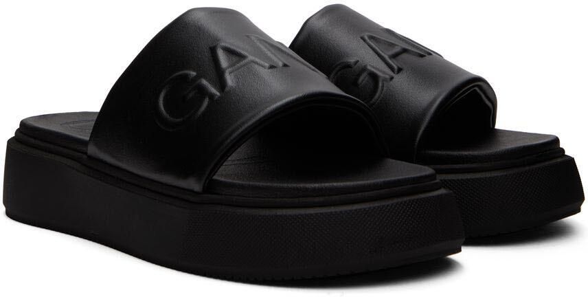 GANNI Black Sporty Mix Sandals - Picture 2