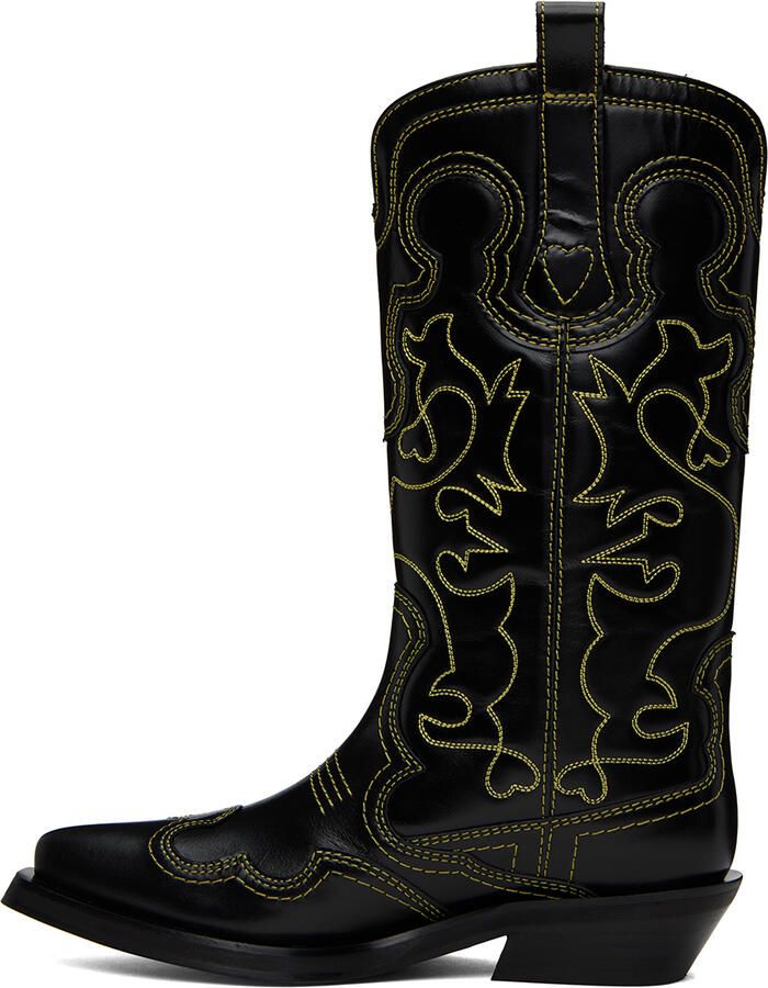 GANNI Black Western Boots - Picture 2