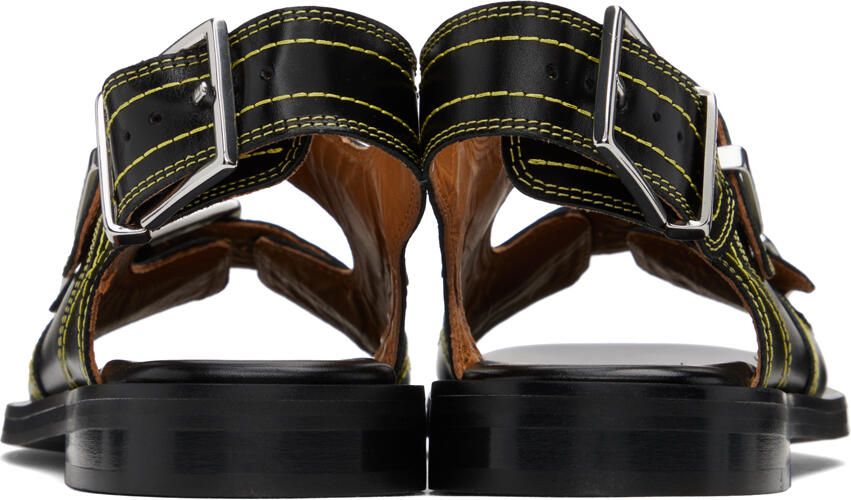 GANNI Black Western Sandals
