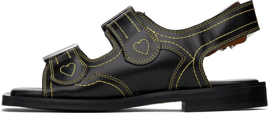 GANNI Black Western Sandals - Picture 3