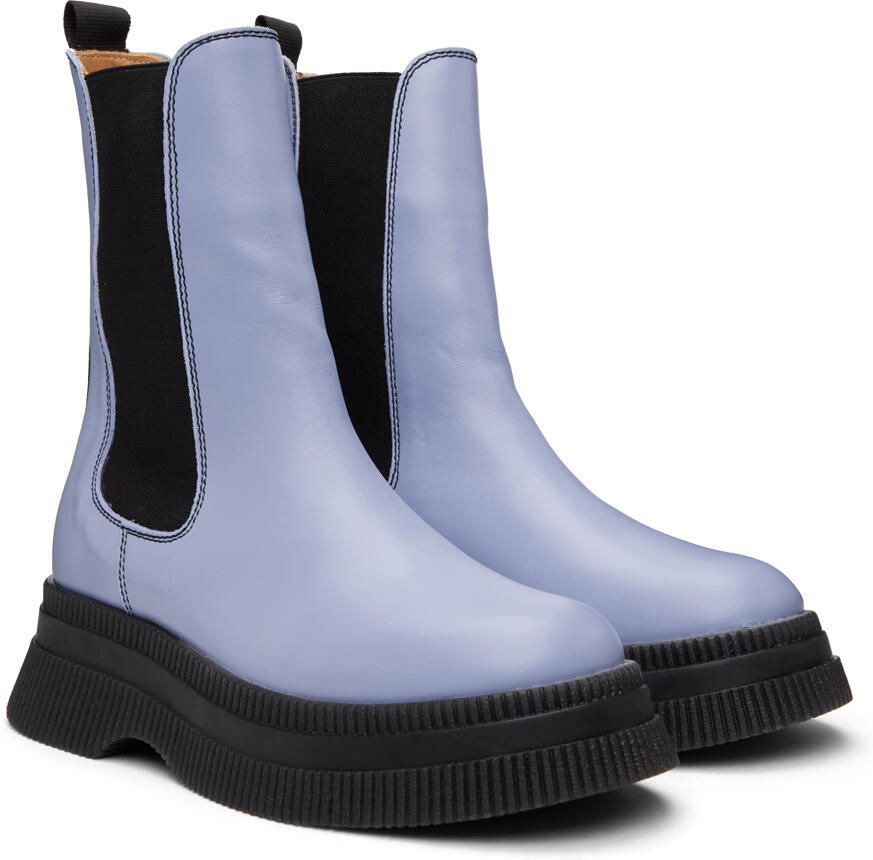 GANNI Blue Creepers Chelsea Boots