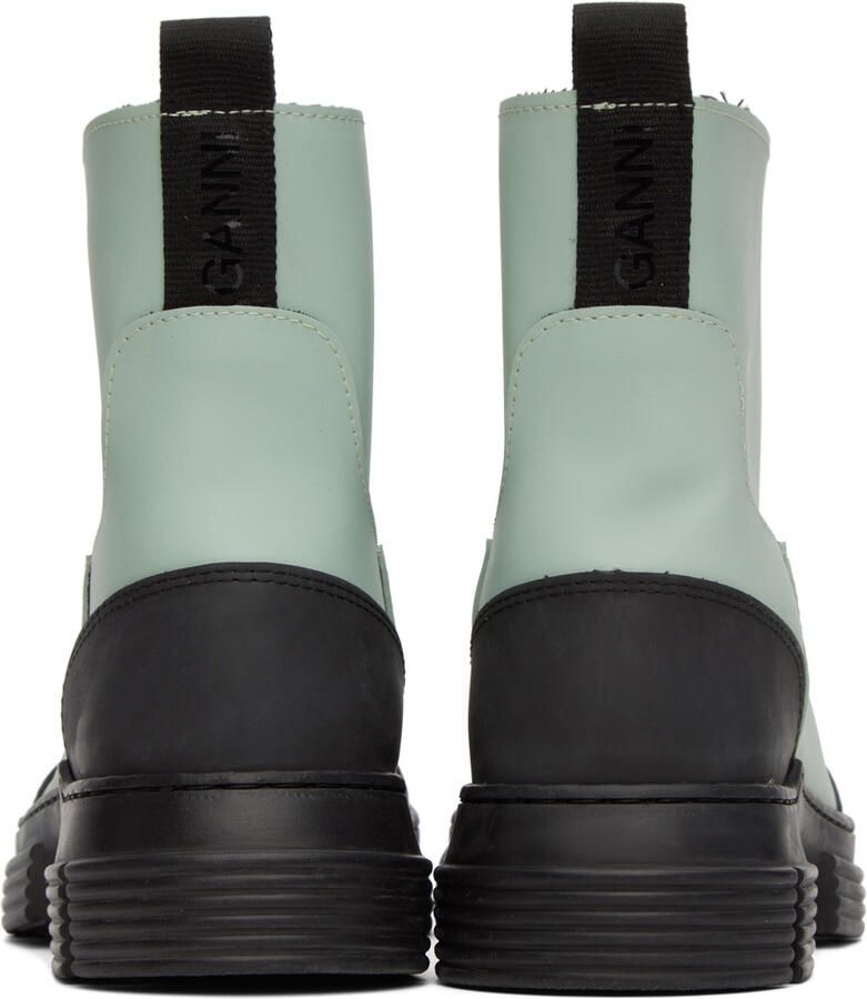 GANNI Blue Recycled Rubber Ankle Boots