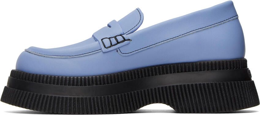 GANNI Blue Wallaby Creepers Loafers - Picture 3