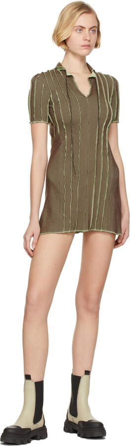 GANNI Brown Calfskin Chunky Chelsea Boots - Picture 4