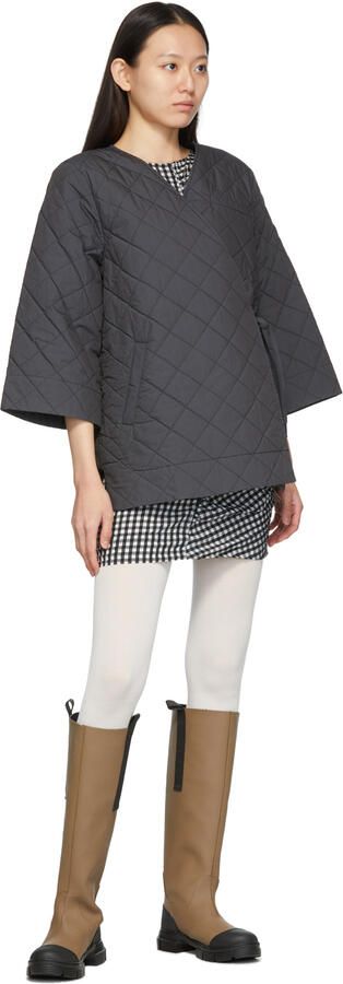 GANNI Brown Recycled Rubber Country Tall Boots - Picture 4