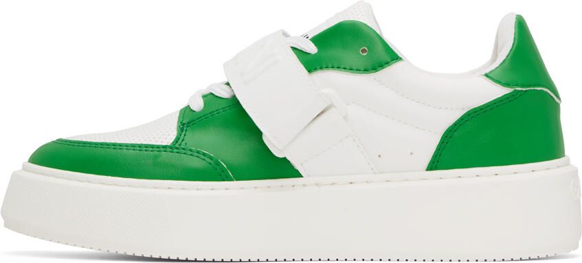 GANNI Green & White Sporty Sneakers - Picture 3