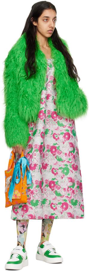 GANNI Green & White Sporty Sneakers - Picture 4