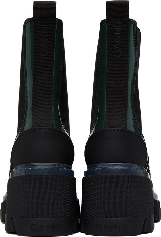 GANNI Green Cleated Boots - Picture 3