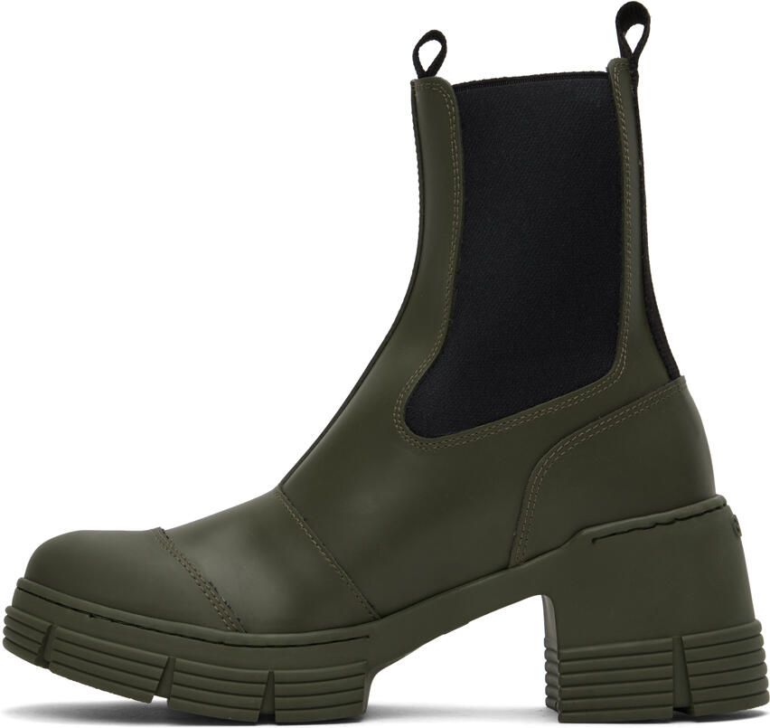 GANNI Khaki City Boots - Picture 2
