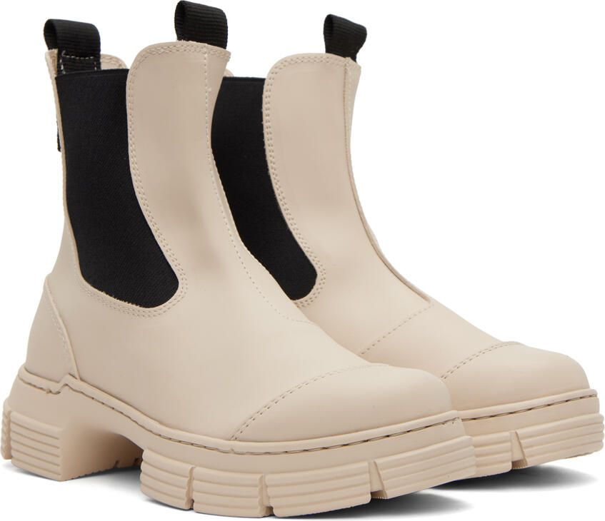 GANNI Off-White City Chelsea Boots - Picture 2