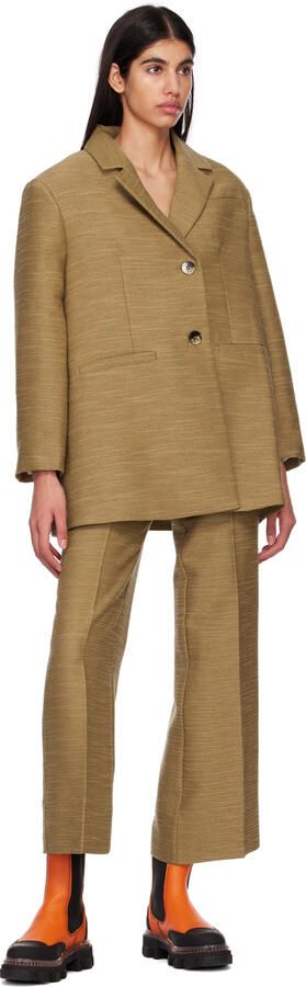 GANNI Orange Cleated Chelsea Boots - Picture 4