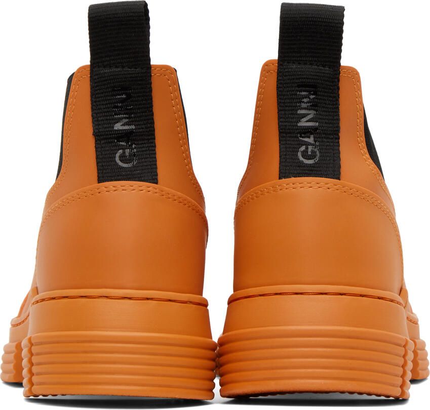 GANNI Orange Crop City Boots