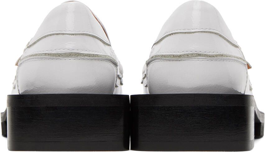 GANNI White Jewel Loafers
