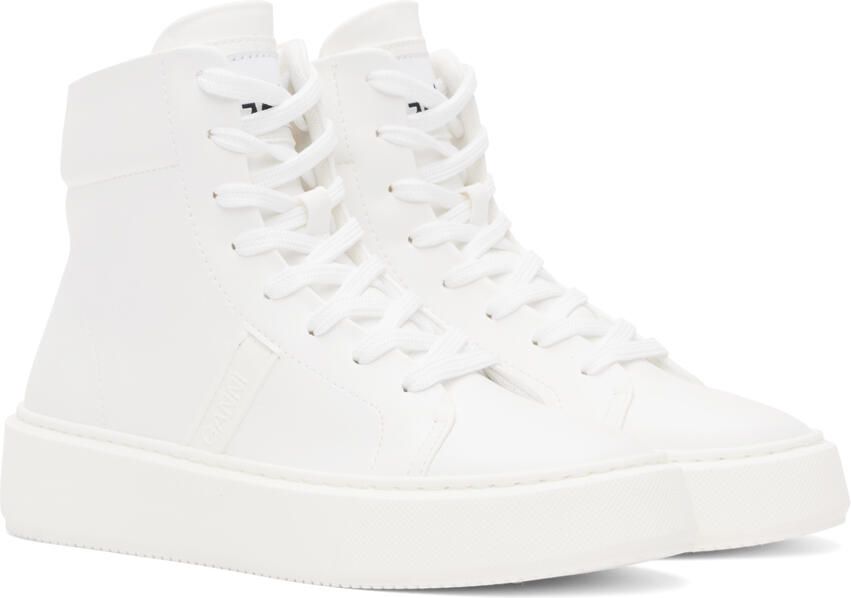 GANNI White Sporty Sneakers - Picture 2