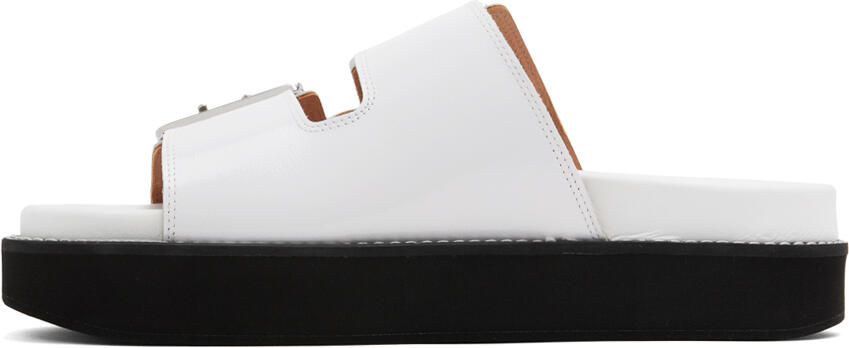 GANNI White Wide Chunky Sandals - Picture 3