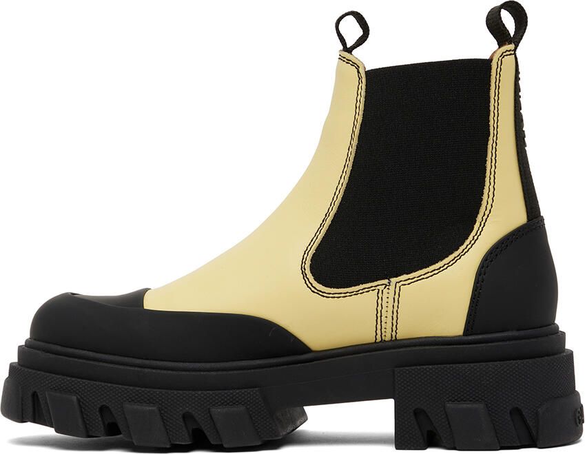 GANNI Yellow Chelsea Ankle Boots - Picture 3