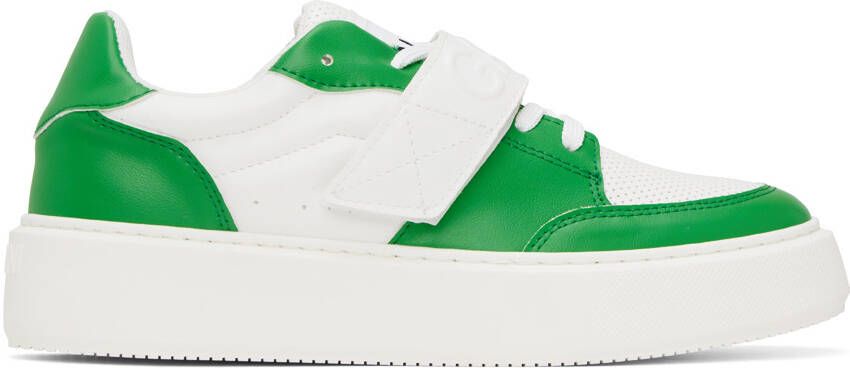 GANNI Green & White Sporty Sneakers