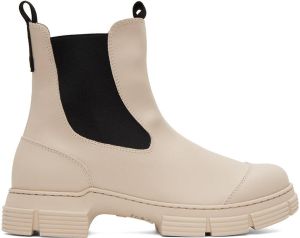 GANNI Off-White City Chelsea Boots