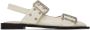 GANNI Off-White Wide Welt Buckle Loafers - Thumbnail 1
