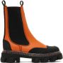 GANNI Orange Cleated Chelsea Boots - Thumbnail 1