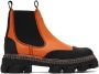 GANNI Orange Cleated Low Chelsea Boots - Thumbnail 1