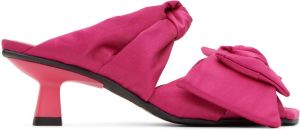 GANNI Pink Soft Bow Mules