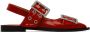 GANNI Red Wide Welt Buckle Loafers - Thumbnail 1