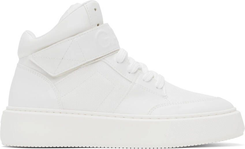 GANNI White Sporty Mix High-Top Sneakers
