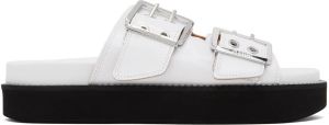 GANNI White Wide Chunky Sandals