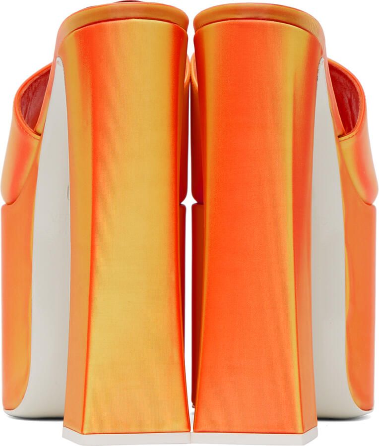 GCDS Orange Holographics Heeled Sandals
