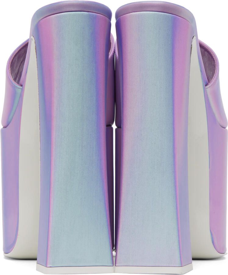 GCDS Purple Holographics Heeled Sandals