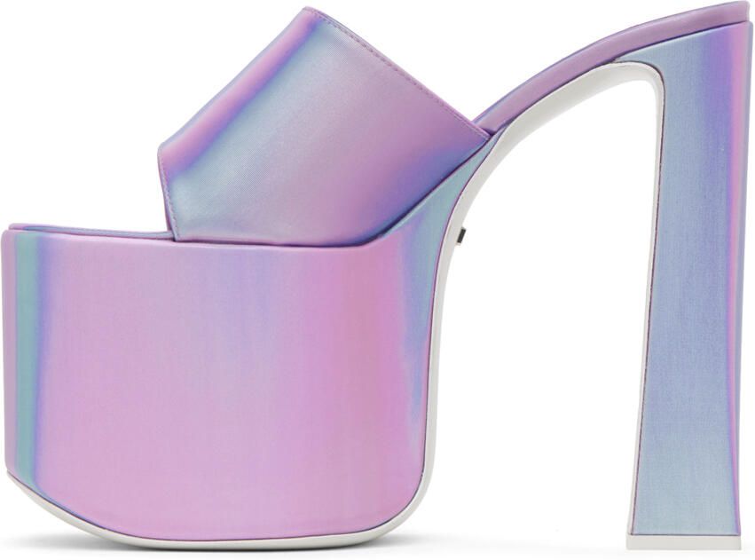 GCDS Purple Holographics Heeled Sandals - Picture 3