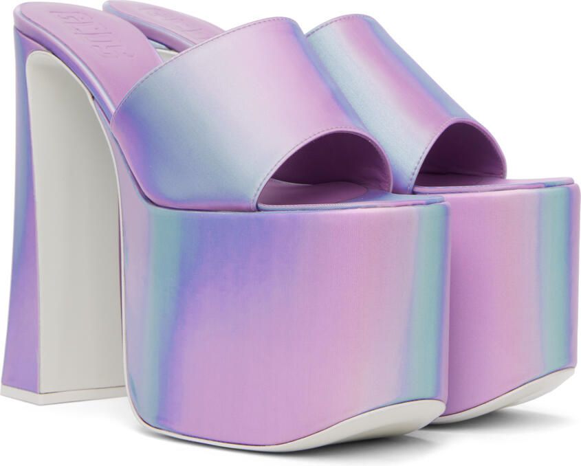 GCDS Purple Holographics Heeled Sandals - Picture 2
