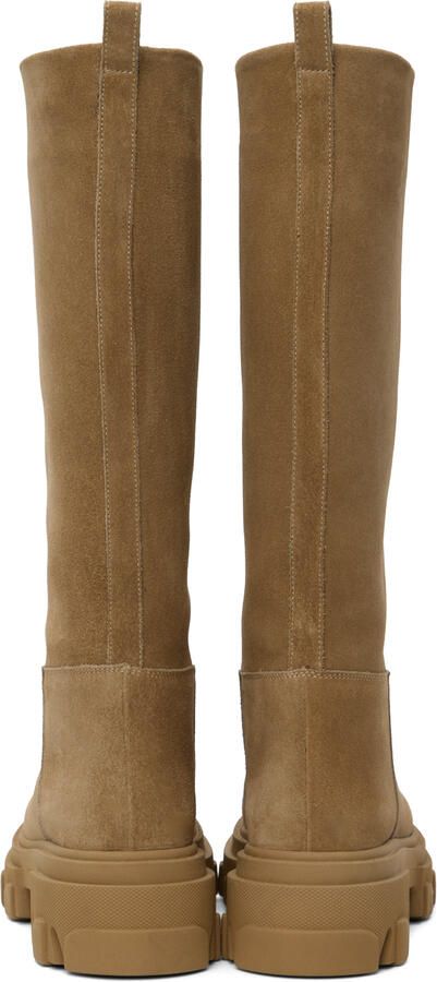 GIABORGHINI Tan Perni 07 Suede Boots - Picture 3