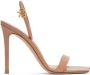 Gianvito Rossi Beige Patent Ribbon Stiletto 105 Heels - Thumbnail 1