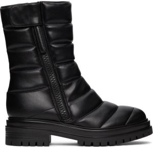 Gianvito Rossi Black Faux-Leather Eiko Boots