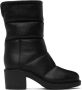 Gianvito Rossi Black Quilted Shearling Ankle Boots - Thumbnail 1
