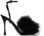 Gianvito Rossi Black Spice Plume Heeled Sandals - Thumbnail 1