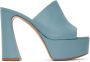 Gianvito Rossi Blue Holly Mule Sandals - Thumbnail 1